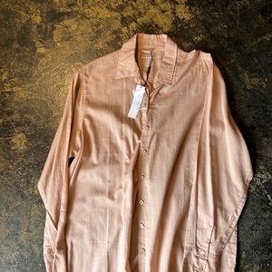 Olympia Penelope Dress/ Long Sleeve Button Down Dress/ Blush Dress